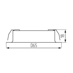 Светильник меб. d50x20xD75mm, 12v20w, 08108.12 хром (с лампой) Чертеж