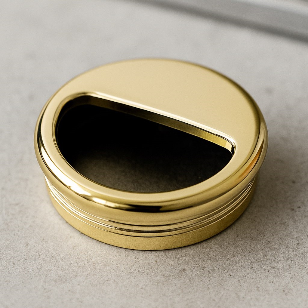 фото Ручка врезная D=50, золото