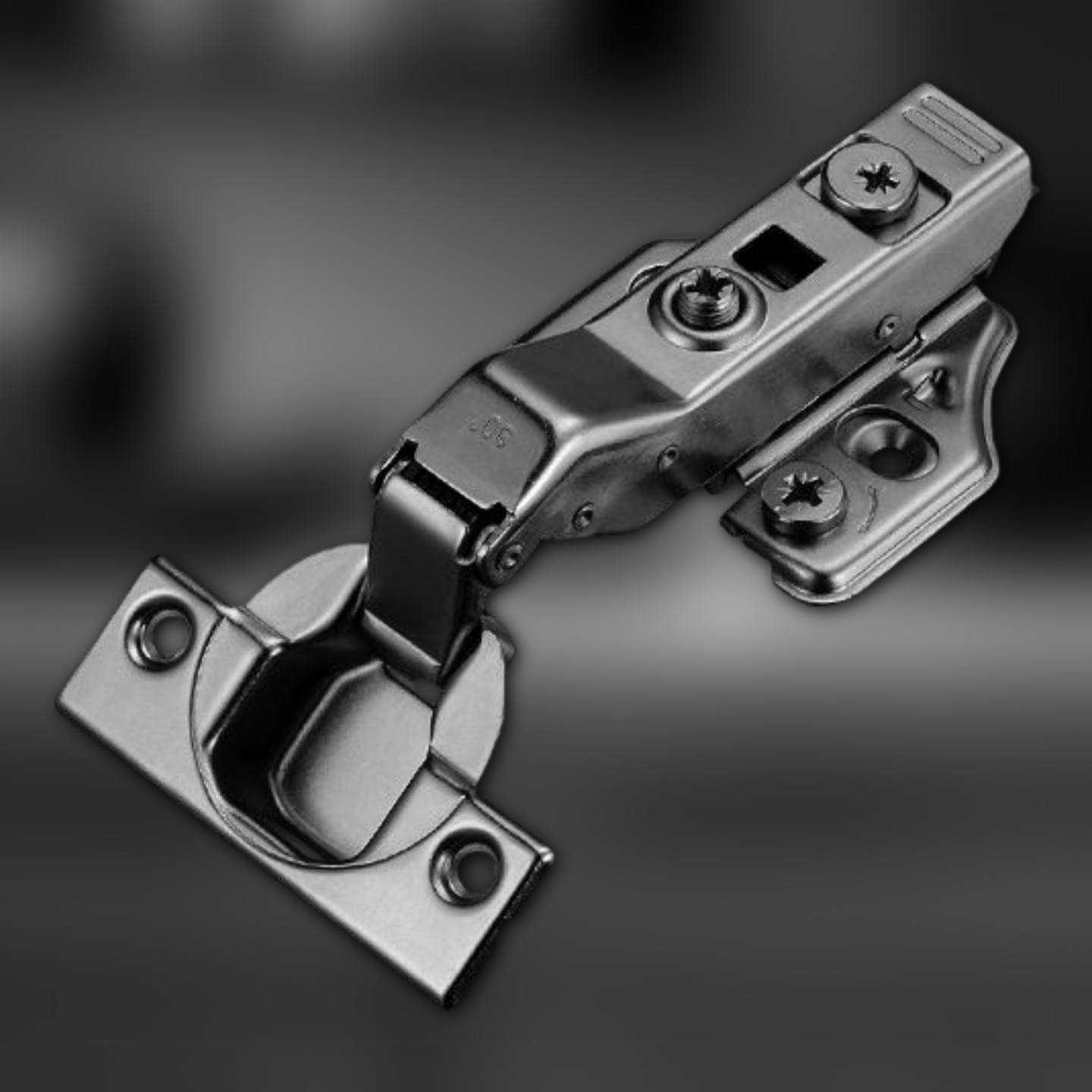 фото Петля угловая 30° MF Prima All-2-Way 3D, Clip-on, доводчиком, мягкий ход, черный никель