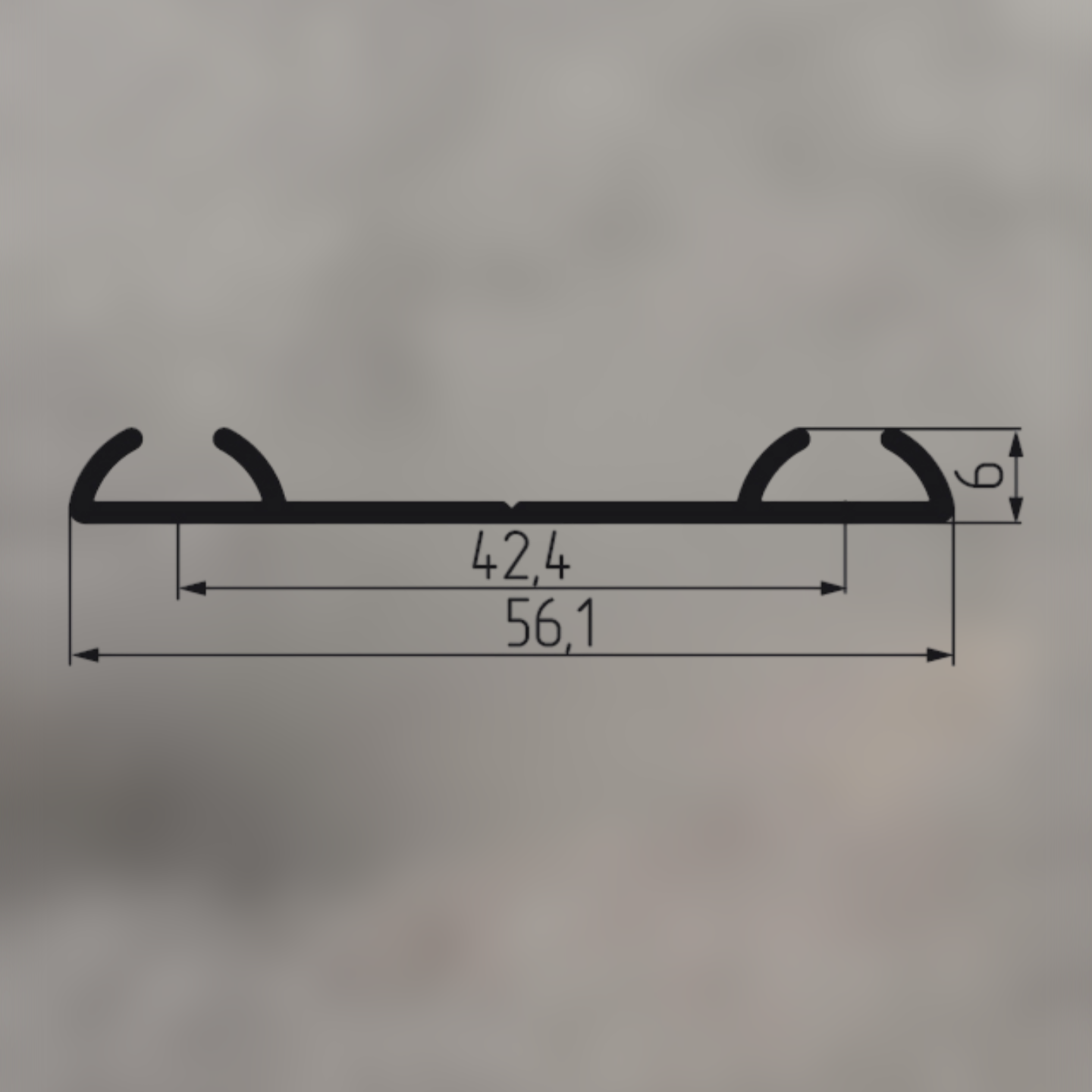 фото Направляющая двухполозная для MF-P60,SFT 60,PKM 70, 80 3м