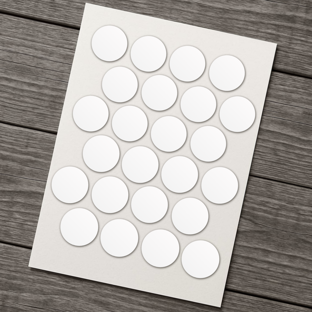 фото Заглушка самоклеящаяся D=20, белый матовый (упаковка 1200 штук)