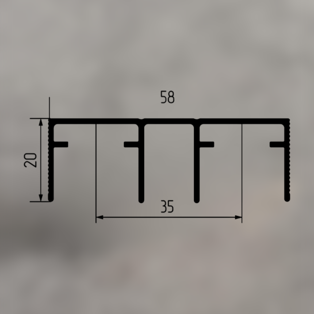 Направляющая верхняя двухполозная для SKM-80AY