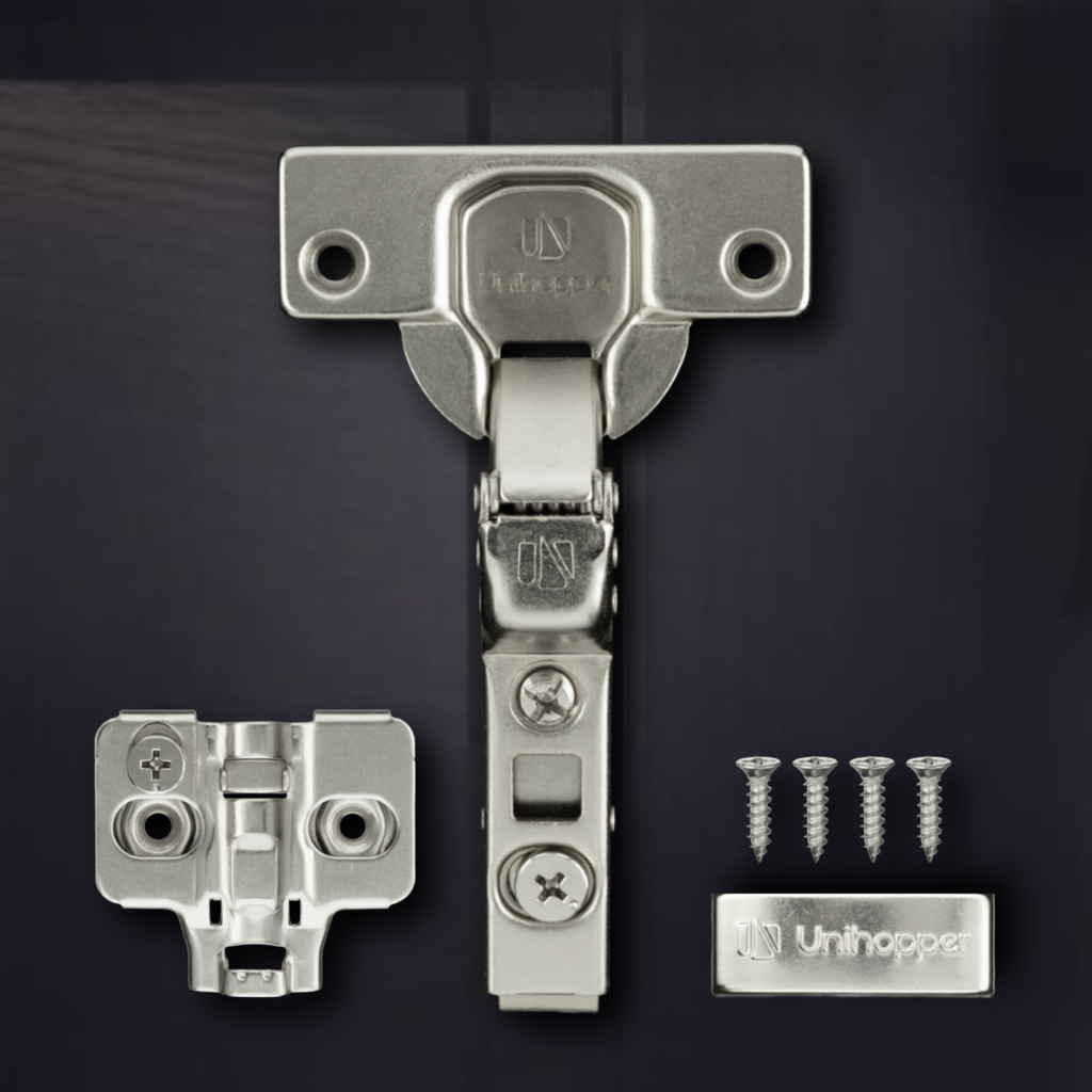 фото Вкладная 3D петля UNIHOPPER SETTON с доводчиком, 52 мм, с декоративной накладкой