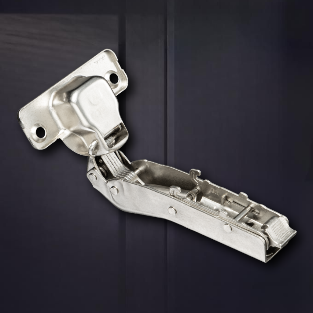 фото Угловая 45° 3D петля UNIHOPPER SETTON с доводчиком, 48 мм, с декоративной накладкой