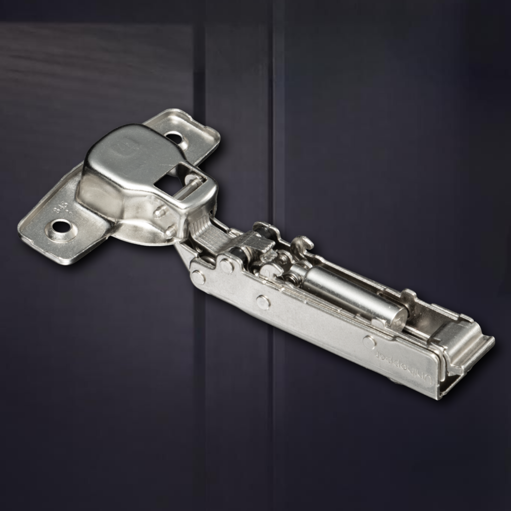 фото Накладная 3D петля UNIHOPPER SETTON с доводчиком, 45мм, с декоративной накладкой