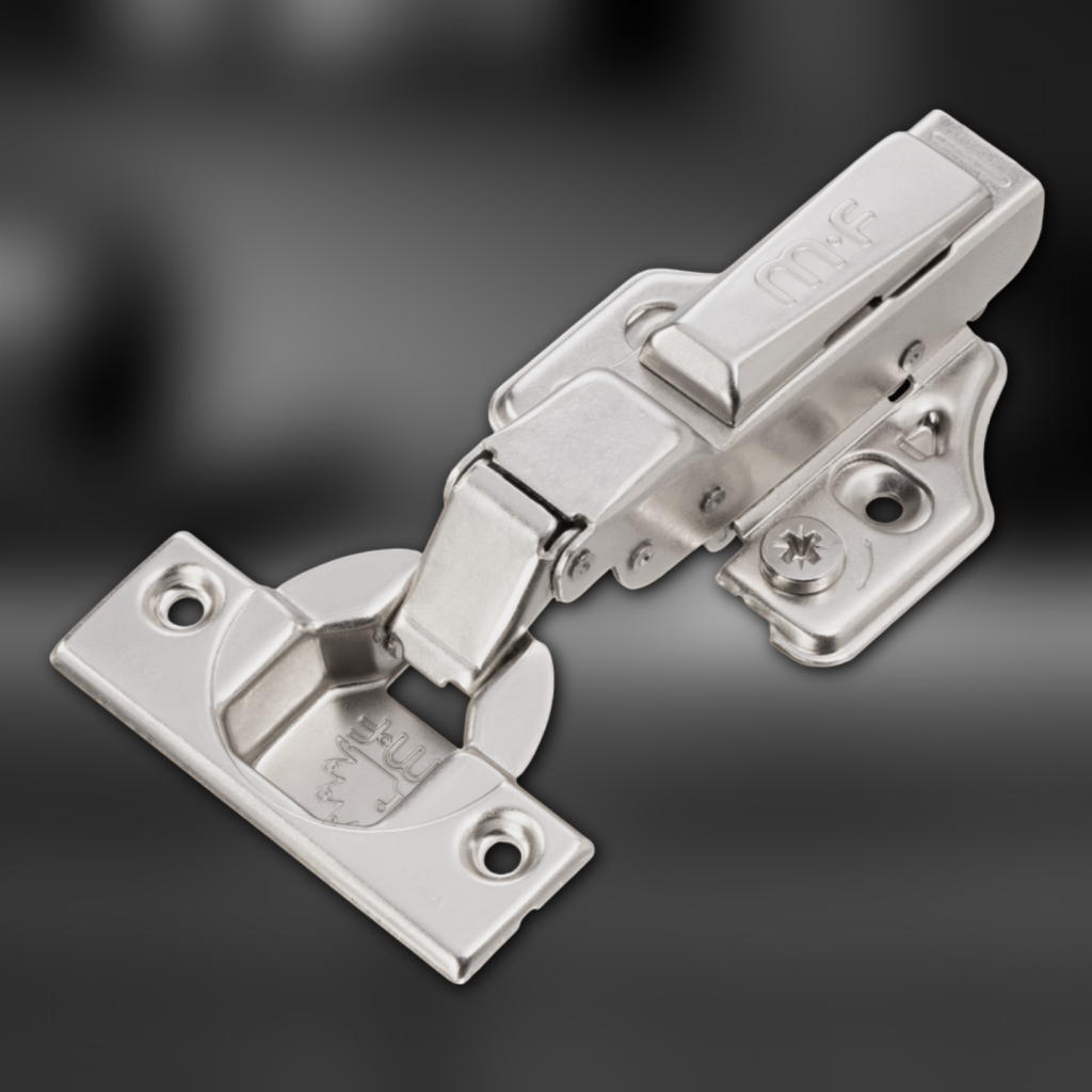 фото Петля полунакладная MF Prima All-2-Way 3D, Clip-on, доводчиком, мягкий ход, никель