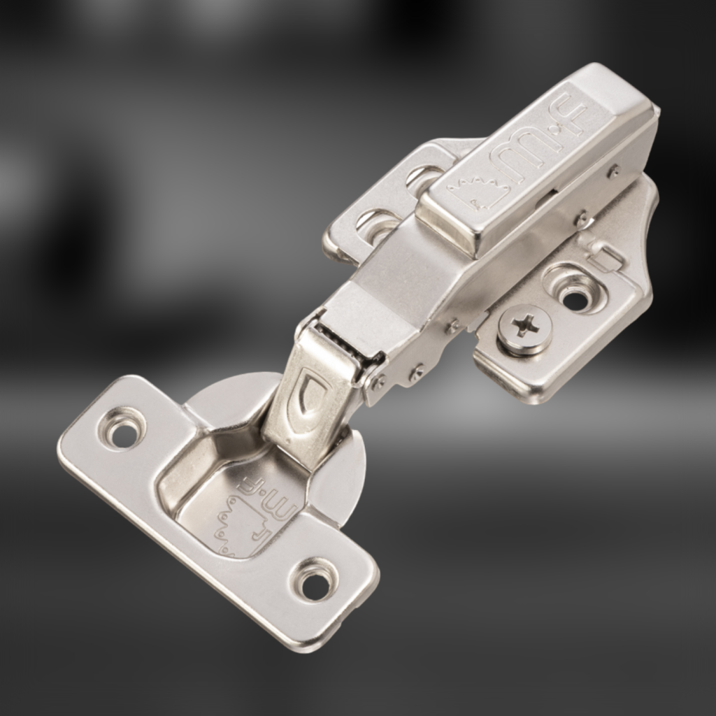 Петля накладная MF Prima Top 3D, 45 мм, Clip-on, с доводчиком, мягкий ход, никель, в сборе, H=2