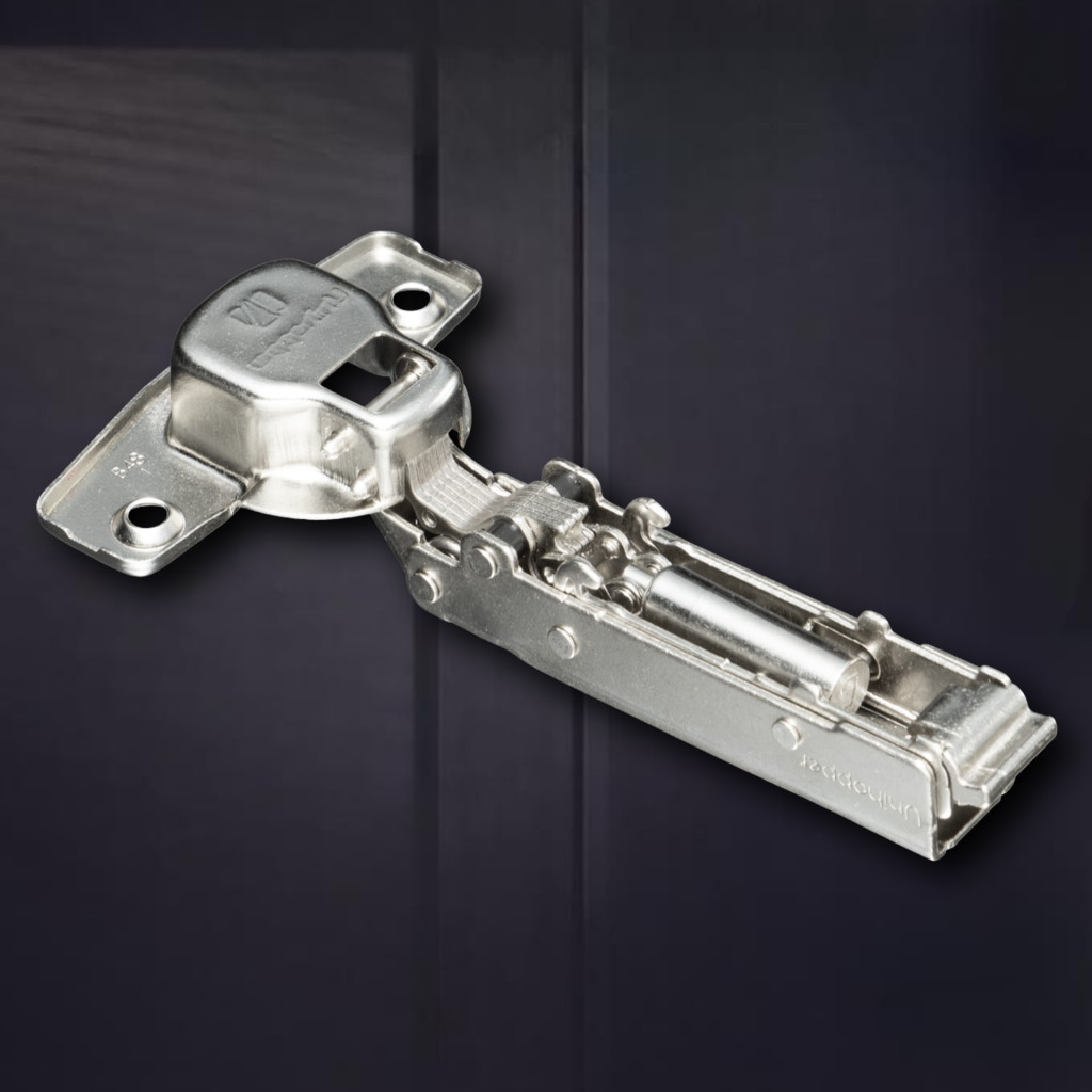 фото Накладная 3D петля UNIHOPPER SETTON с доводчиком, 48мм, с декоративной накладкой