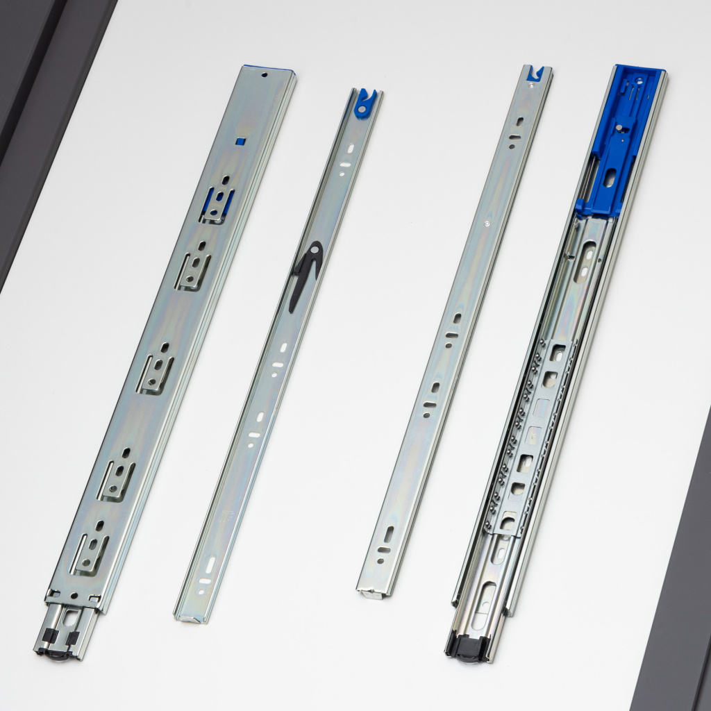 фото Шариковые направляющие полного выдвижения 500мм Н=45мм с доводчиком ECO