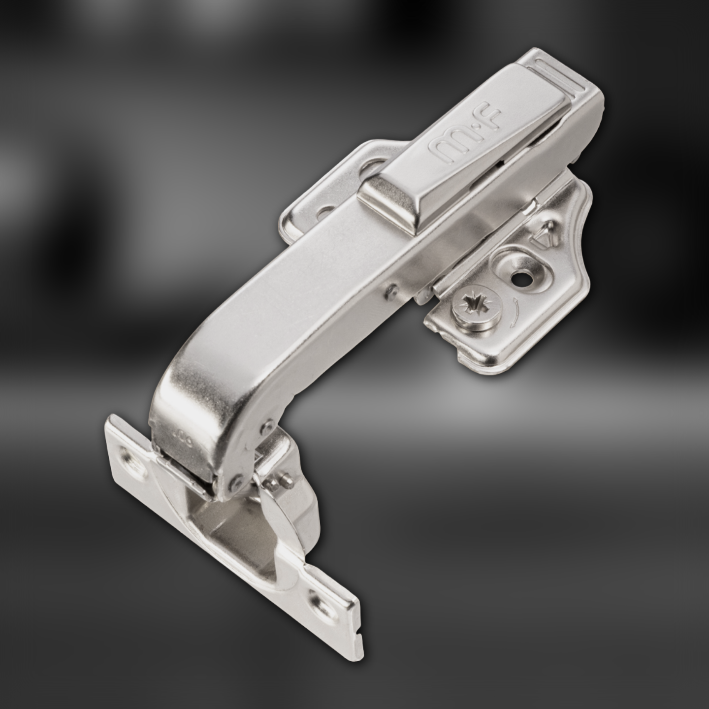 фото Петля угловая 90° MF Prima All-2-Way 3D, Clip-on, доводчиком, мягкий ход, никель