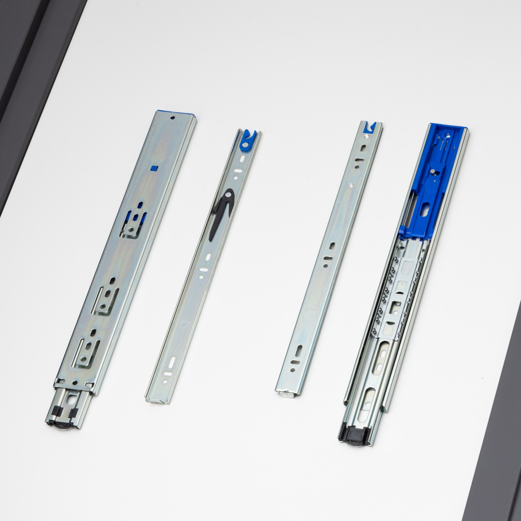 фото Шариковые направляющие полного выдвижения 350мм Н=45мм с доводчиком ECO