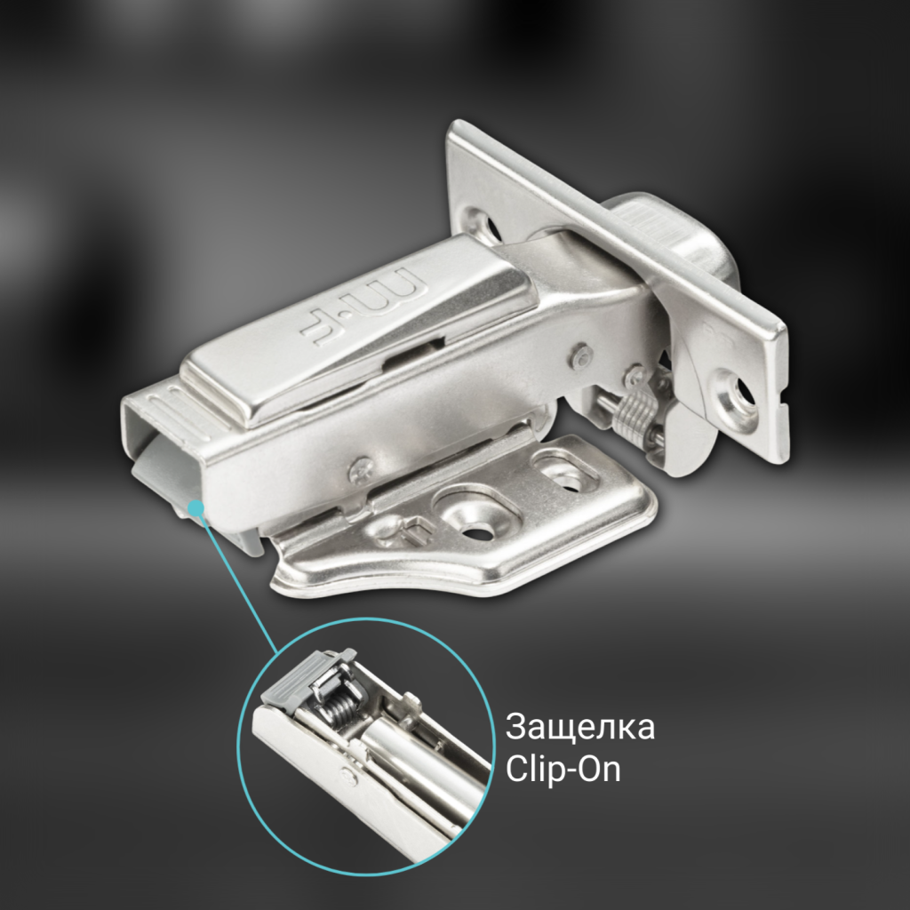 фото Петля накладная MF Prima All-2-Way 3D, Clip-on, доводчиком, мягкий ход, никель