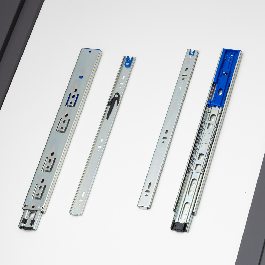 фото Шариковые направляющие полного выдвижения 400мм Н=45мм с доводчиком ECO