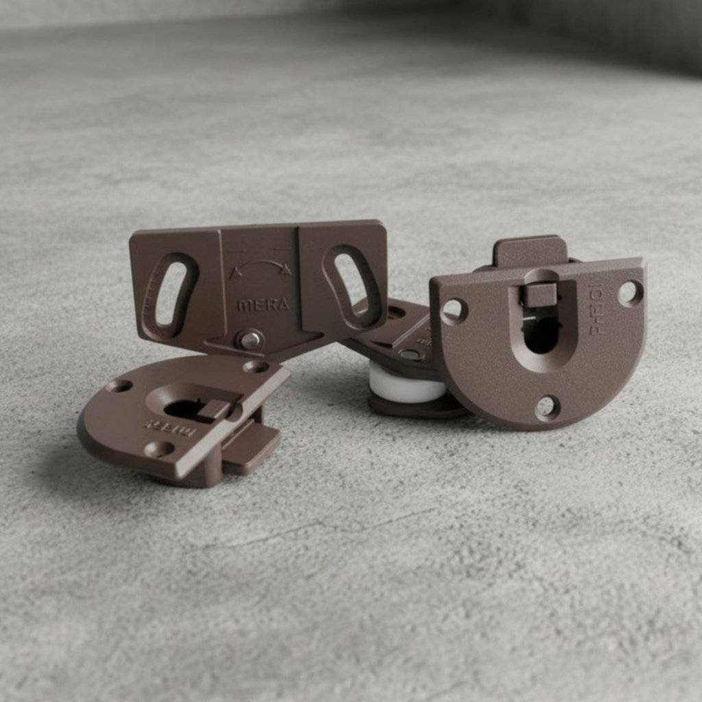 фото Ролики на дверь регулируемые SKM-15 коричневые