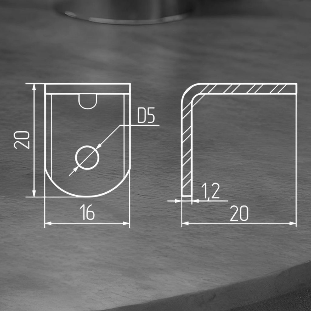 фото Уголок крепежный с пластиковой крышкой, белый
