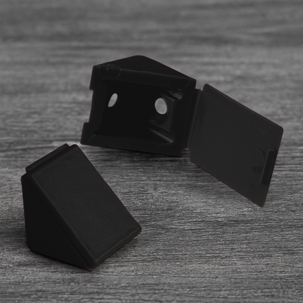 фото Уголок пластиковый монтажный, черный