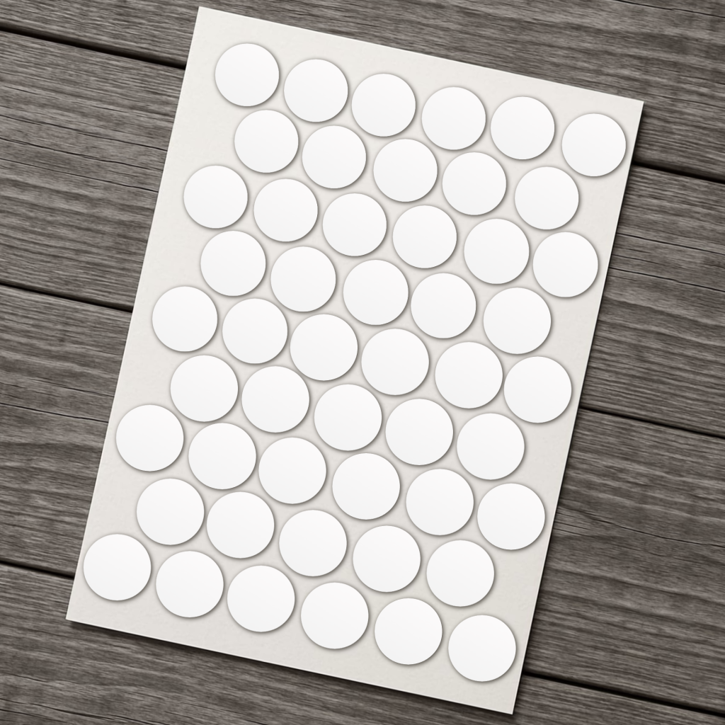 фото Заглушка самоклеящаяся D=14, белый матовый (упаковка 2500 штук)