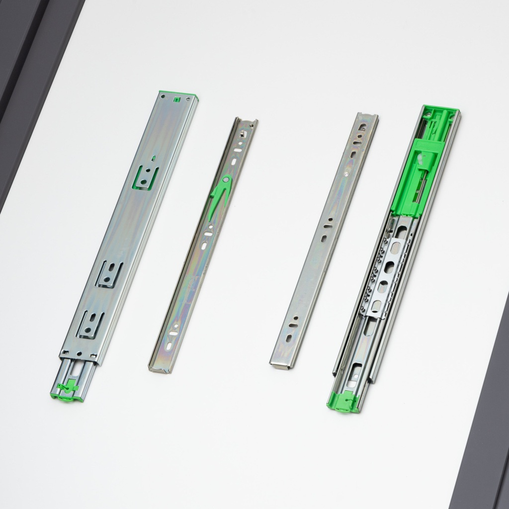 фото Шариковые направляющие полного выдвижения FGV 350 мм H=45мм с доводчиком