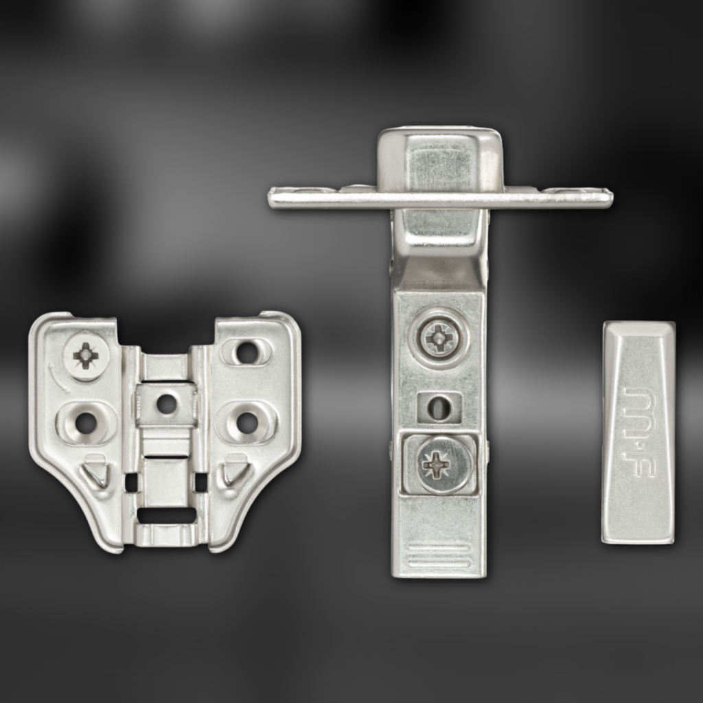 фото Петля вкладная MF Prima All-2-Way 3D, Clip-on, доводчиком, мягкий ход, никель