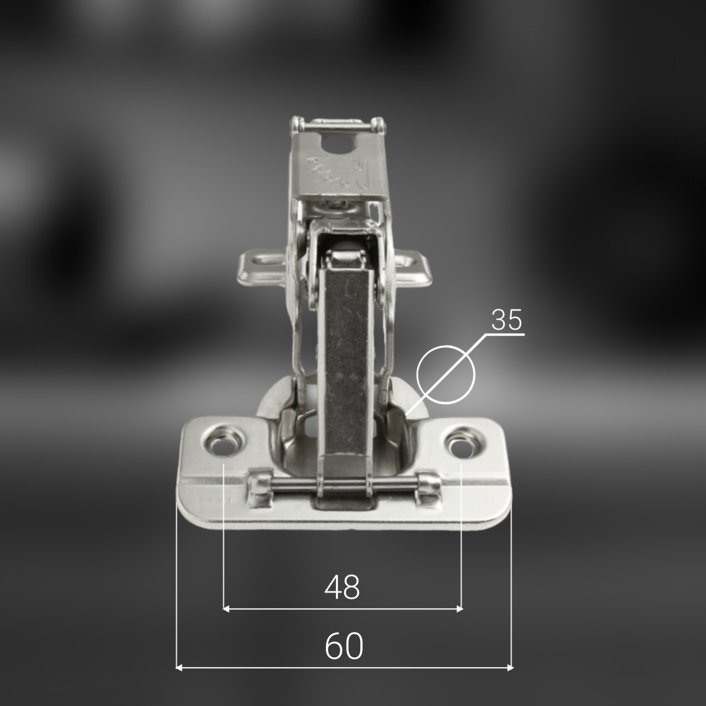 фото Петля угловая 165° Clip-on с доводчиком
