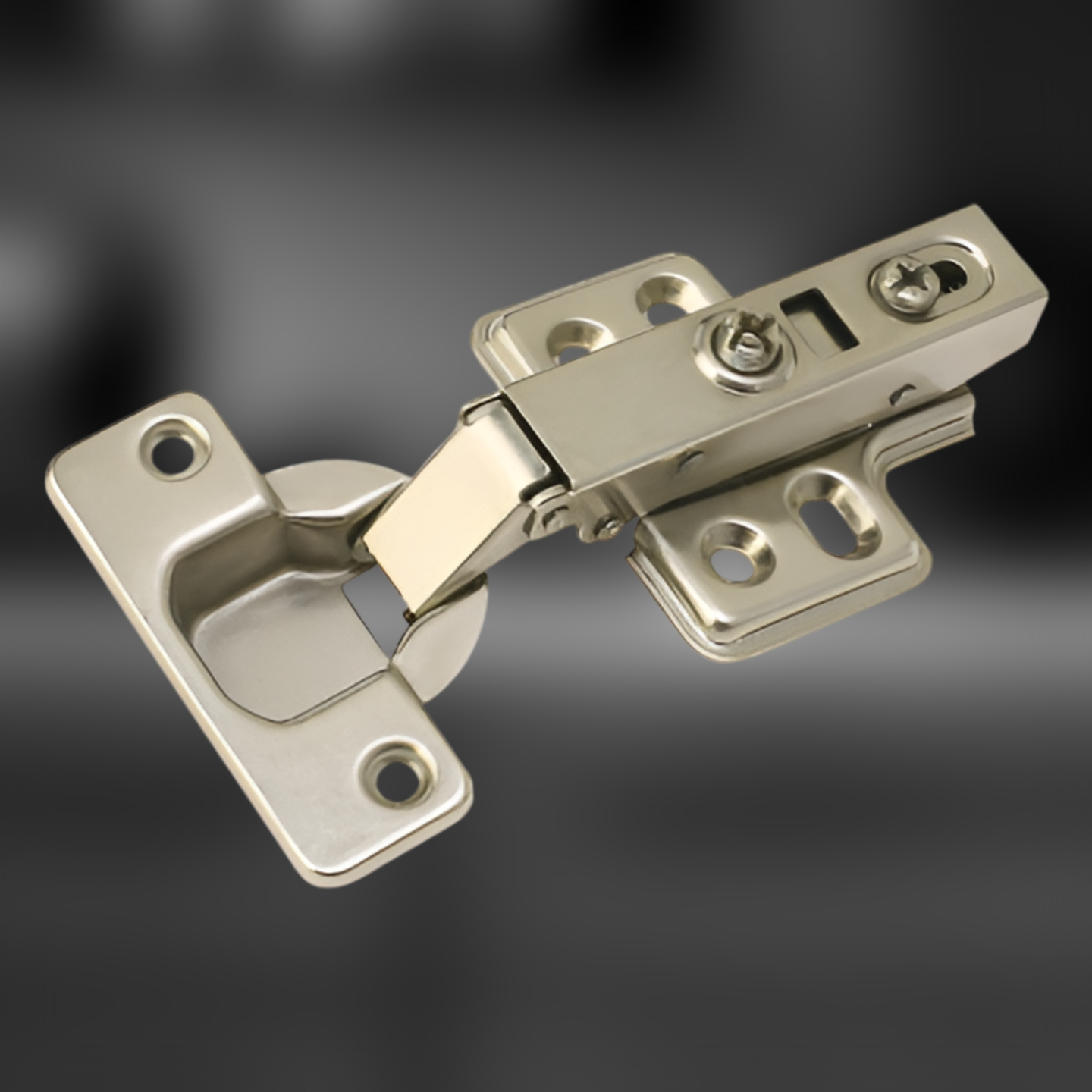 фото Петля накладная Clip-on с доводчиком, площадка 4 шурупа