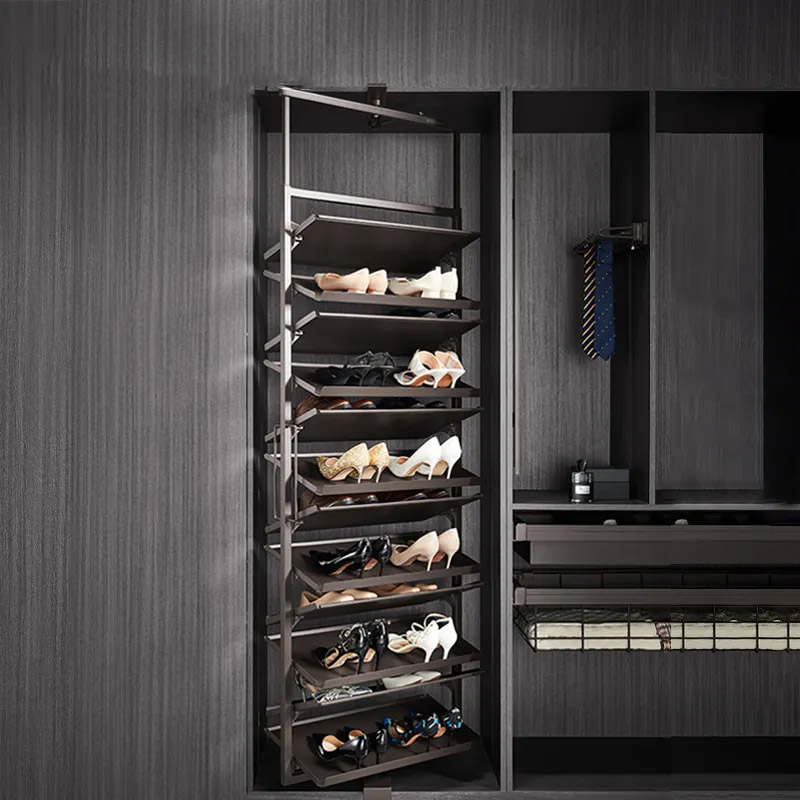 фото 12-ти уровневая стойка для обуви Unihopper, в базу 800 мм, с доводчиком, MOKA