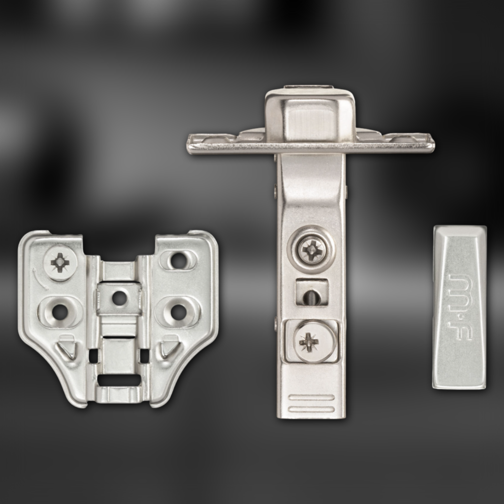 фото Петля накладная MF Prima All-2-Way 3D, Clip-on, доводчиком, мягкий ход, никель