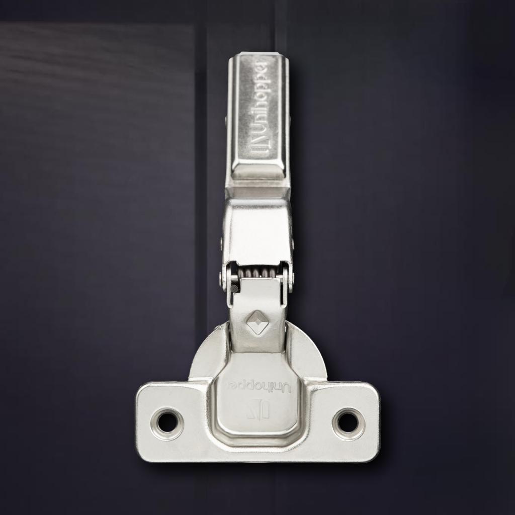 фото Угловая 30° 3D петля UNIHOPPER SETTON с доводчиком, 45 мм, с декоративной накладкой