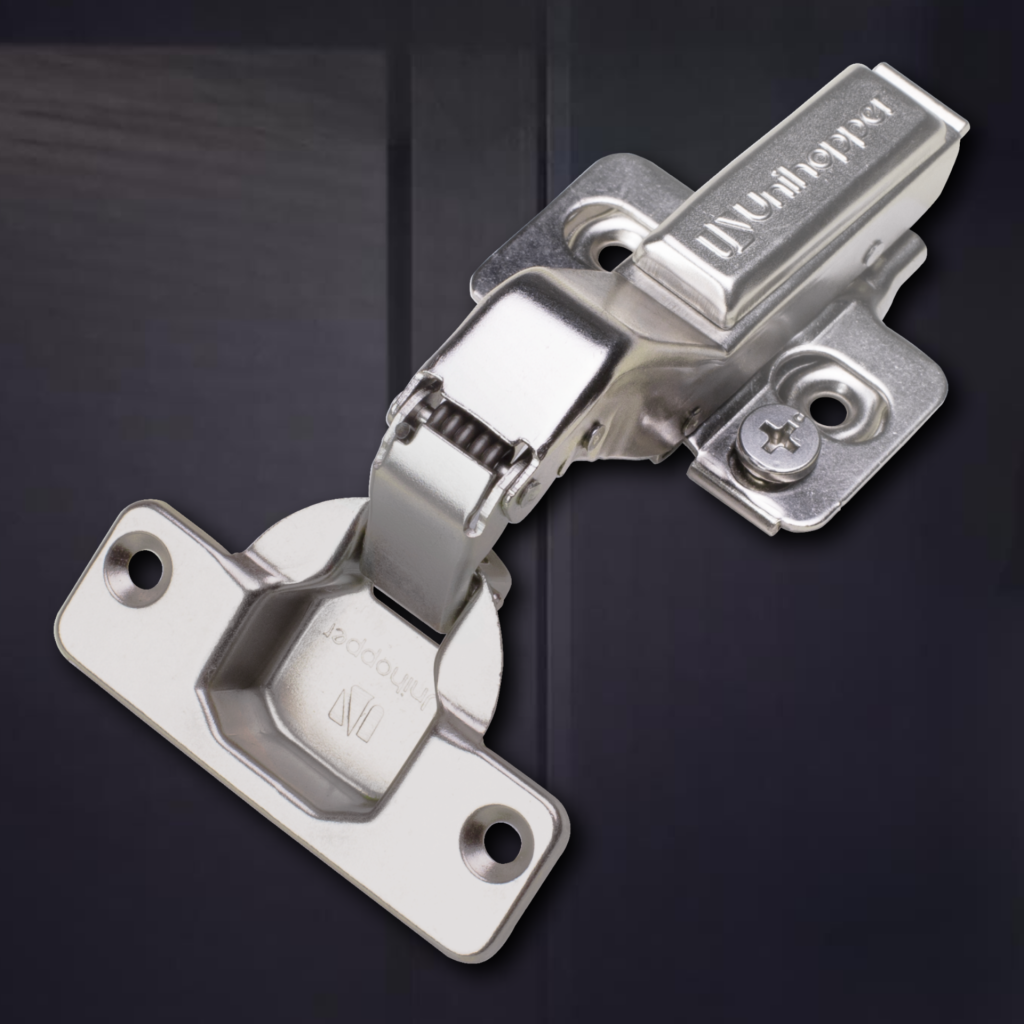 фото Угловая 30° 3D петля UNIHOPPER SETTON с доводчиком, 52 мм, с декоративной накладкой