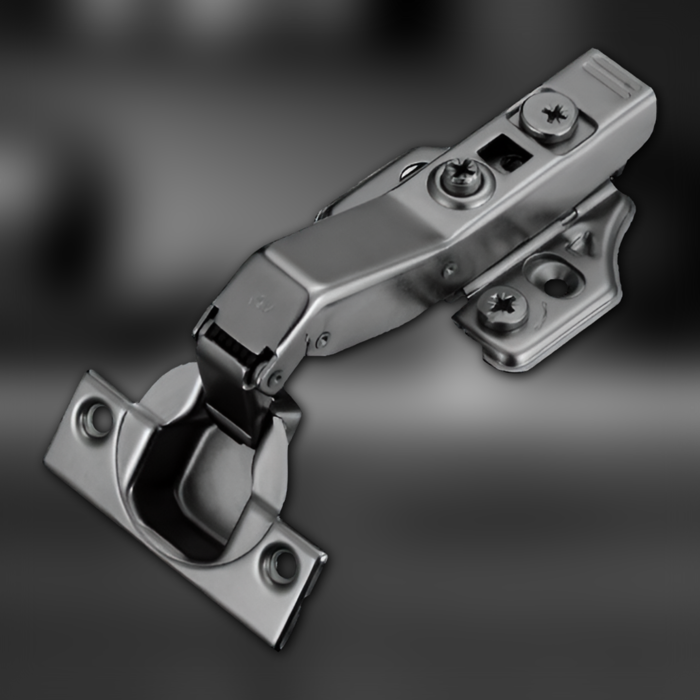 фото Петля угловая 45° MF Prima All-2-Way 3D, Clip-on, доводчиком, мягкий ход, черный никель