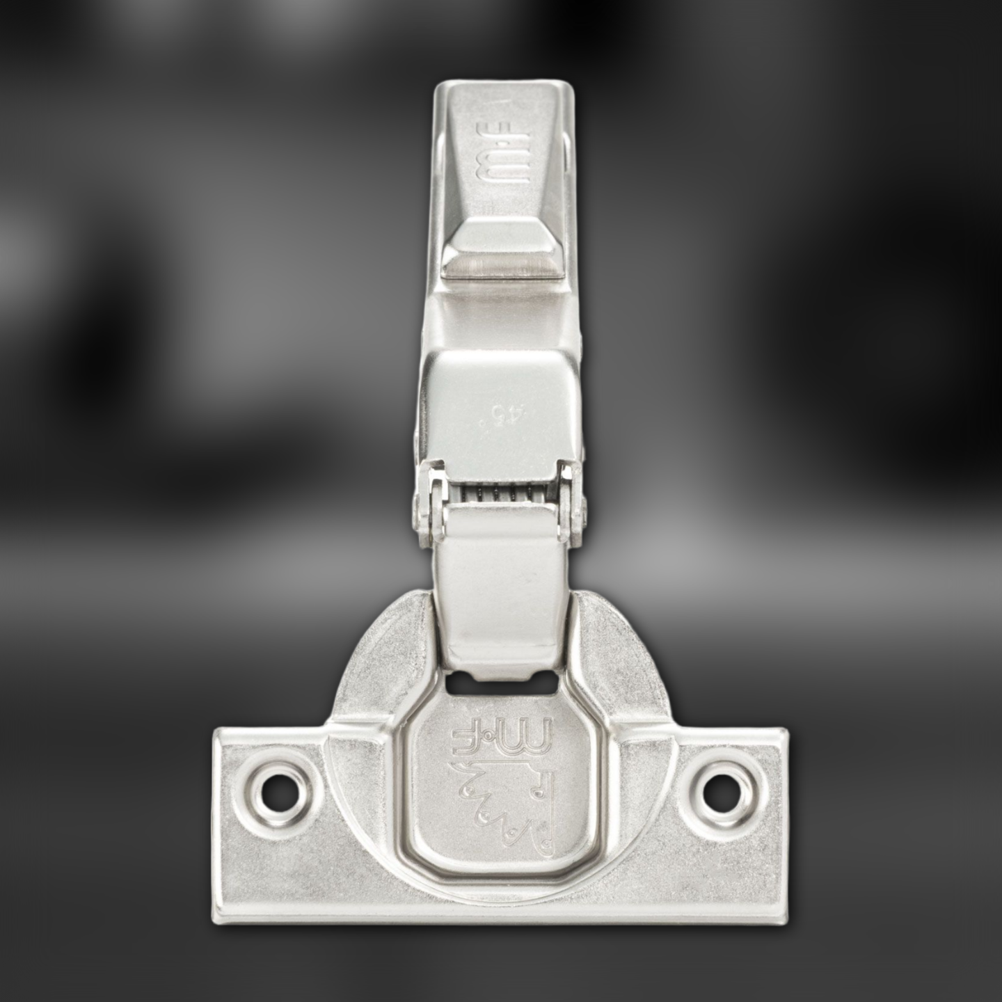 фото Петля угловая 45° MF Prima All-2-Way 3D, Clip-on, доводчиком, мягкий ход, никель