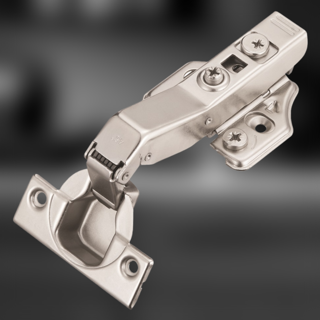 фото Петля угловая 45° MF Prima All-2-Way 3D, Clip-on, доводчиком, мягкий ход, никель