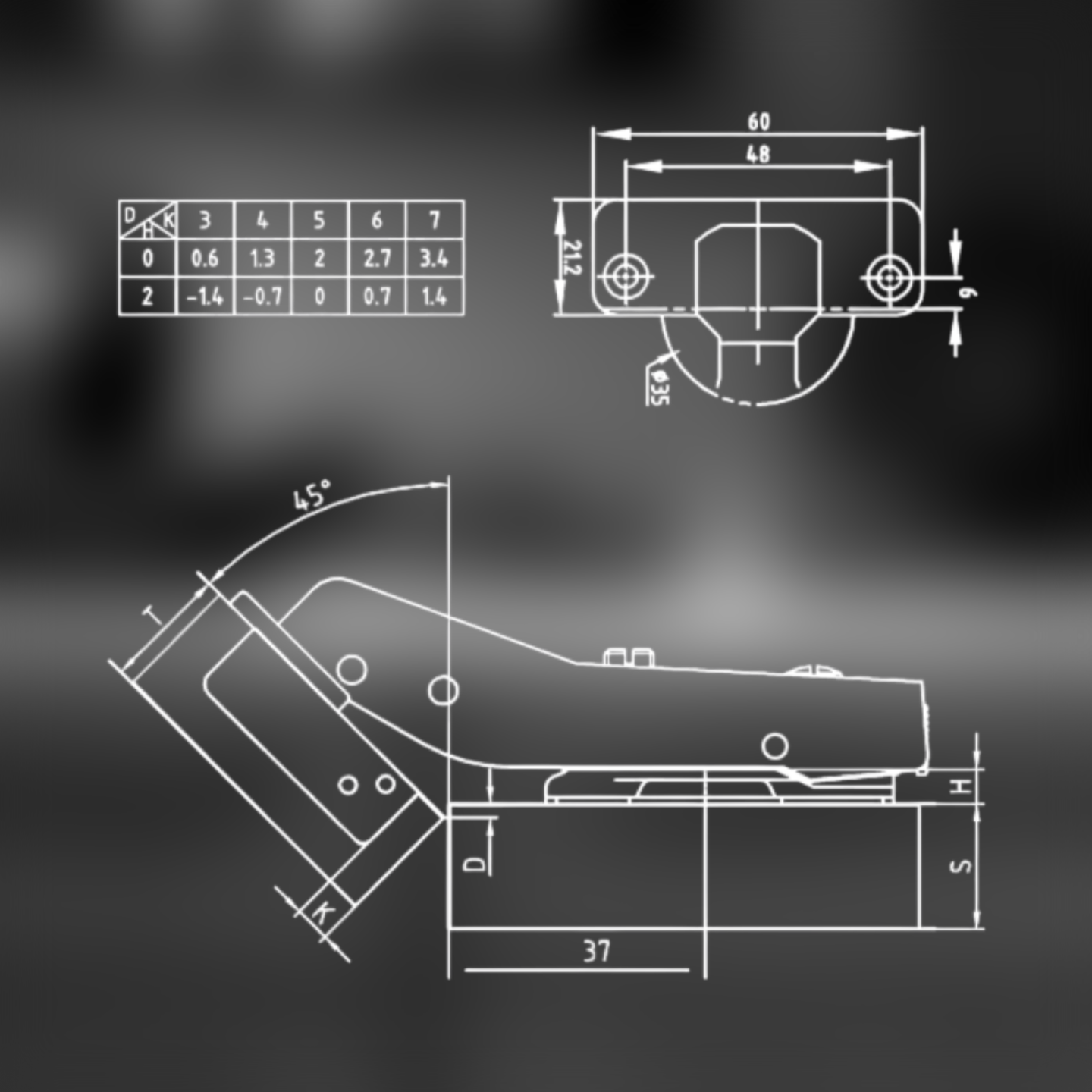 фото Петля угловая 45° FGV Integra 2-Way с доводчиком