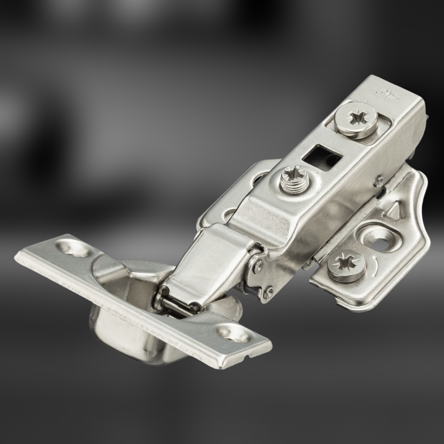 фото Петля угловая -45° MF Prima All-2-Way 3D, Clip-on, доводчиком, мягкий ход, никель