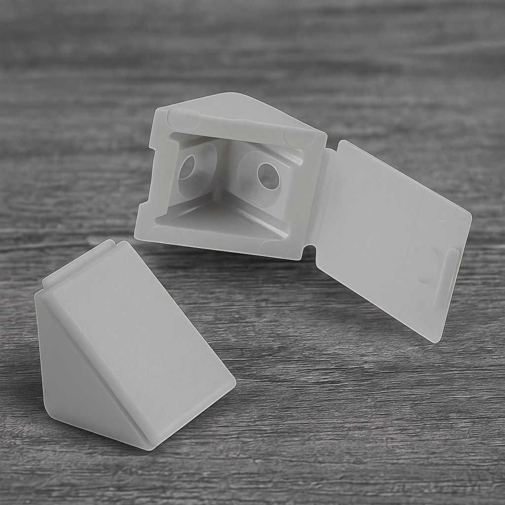 фото Уголок пластиковый монтажный, серый