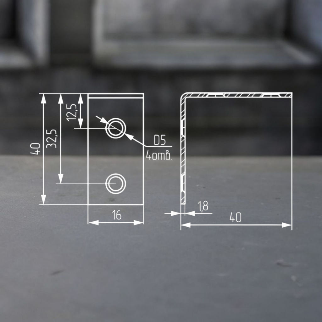 фото Уголок 40х40х16