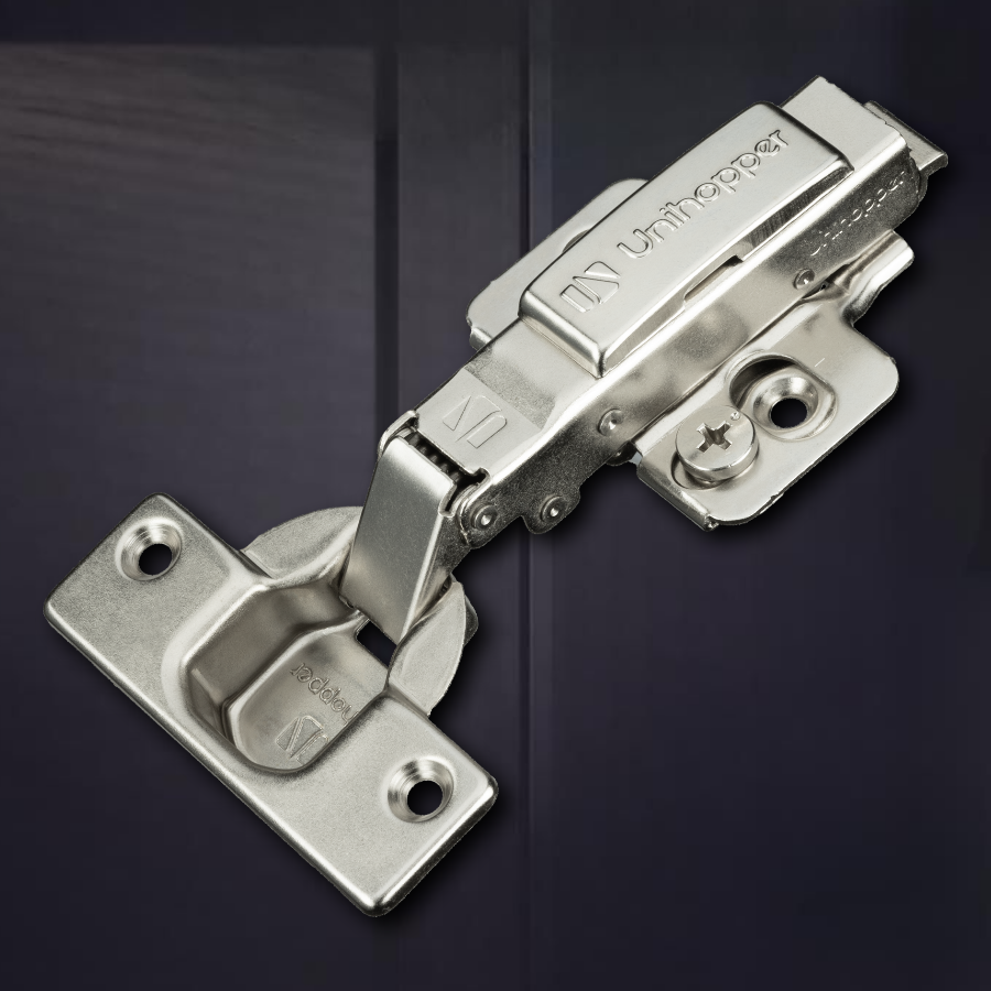 фото Накладная 3D петля UNIHOPPER SETTON с доводчиком, 52мм, с декоративной накладкой