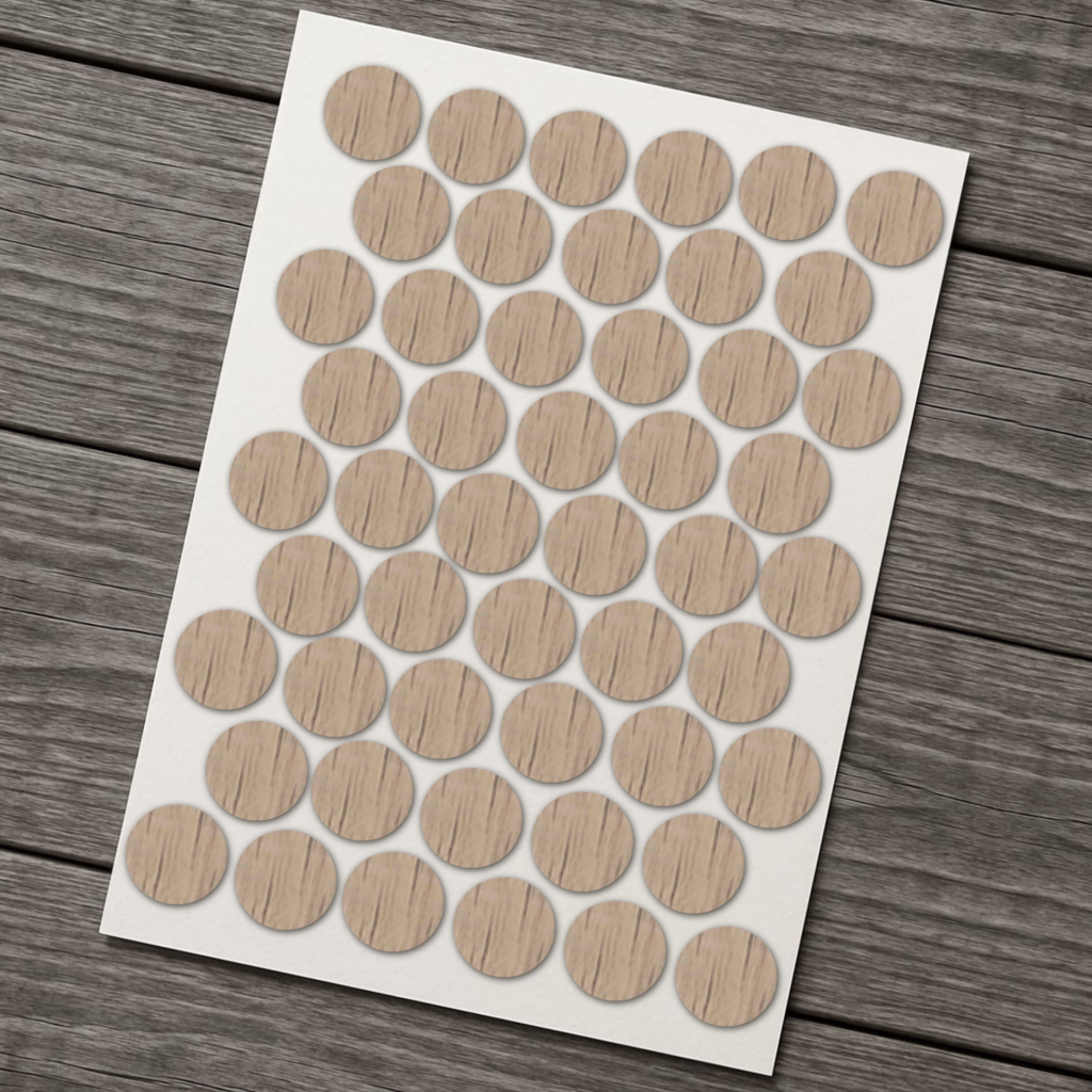 фото Заглушка самоклеящаяся D=14, дуб сонома (упаковка 2500 штук)