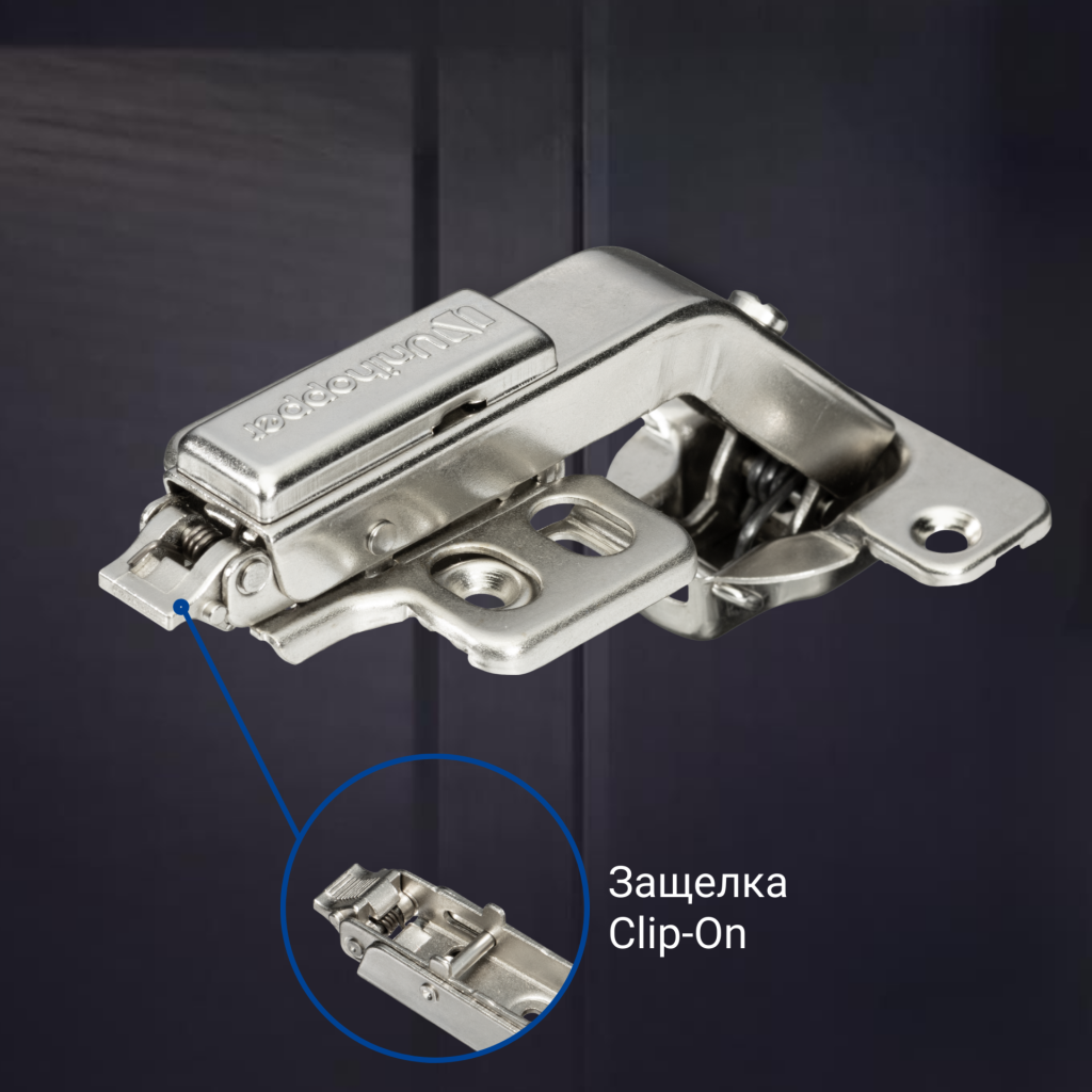 фото Карусельная 135° 3D петля UNIHOPPER SETTON, 52 мм, с декоративной накладкой