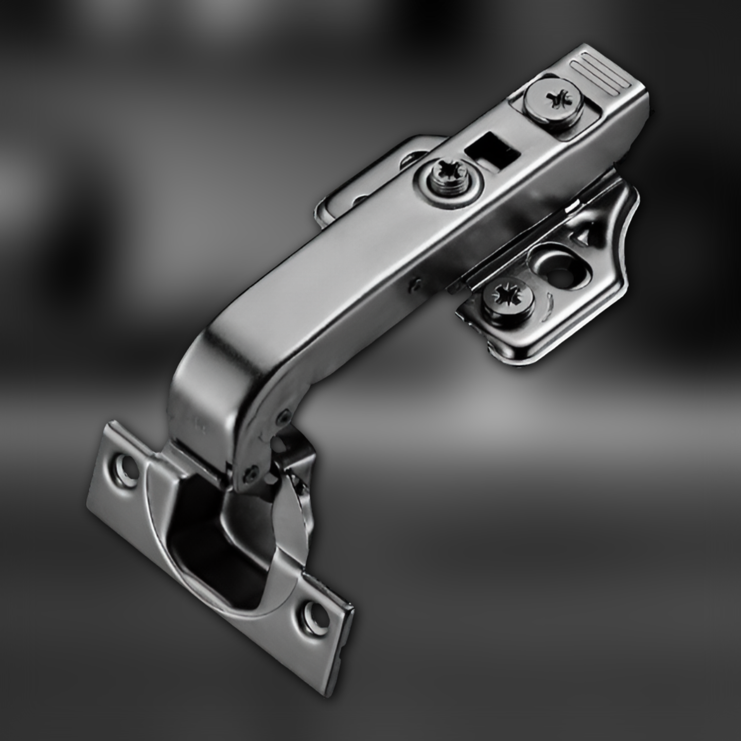 фото Петля угловая 90° MF Prima All-2-Way 3D, Clip-on, доводчиком, мягкий ход, черный никель