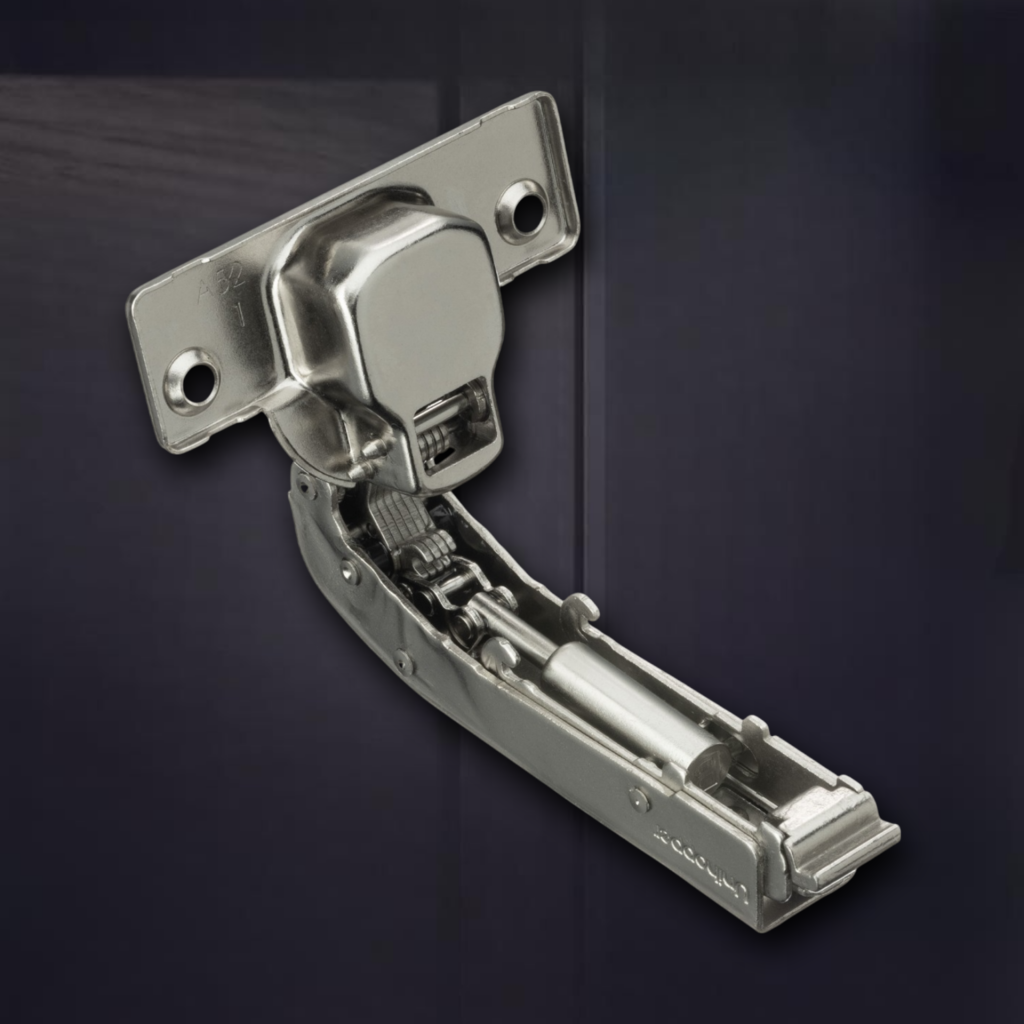 фото Угловая 90° 3D петля UNIHOPPER SETTON с доводчиком, 52 мм, с декоративной накладкой