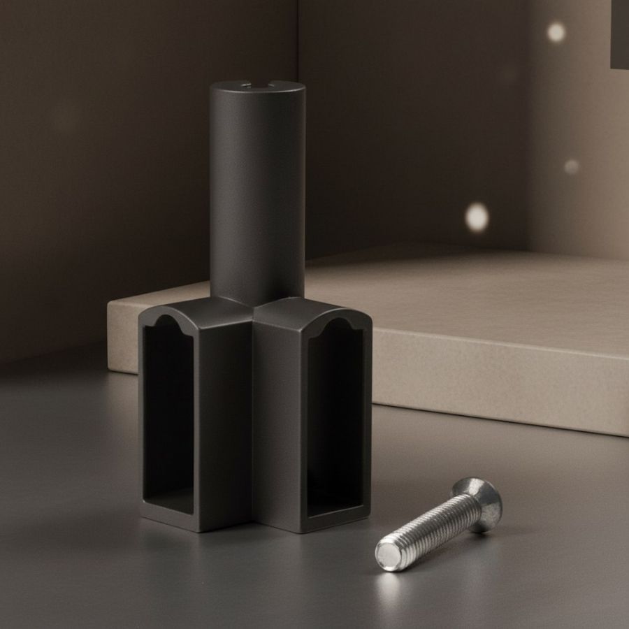 фото Держатель верхний угловой МОНИКА для прямоугольной штанги