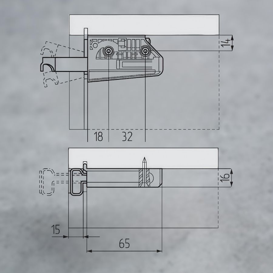 фото Подвеска регулируемая 806.14.P2.VI.SX на саморезах (50кг), левая L, CAMAR