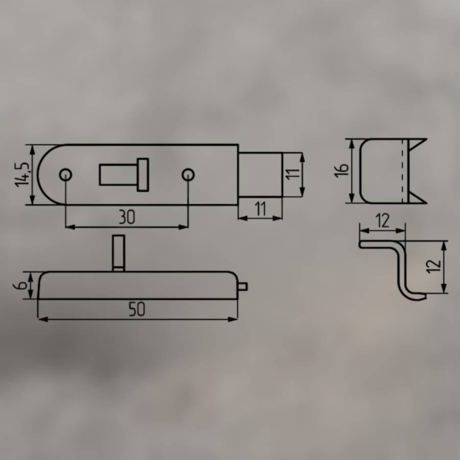 фото Задвижка мебельная ФБ-058
