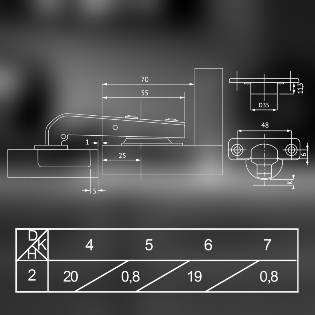 фото Петля угловая 90° MF, Slide-on