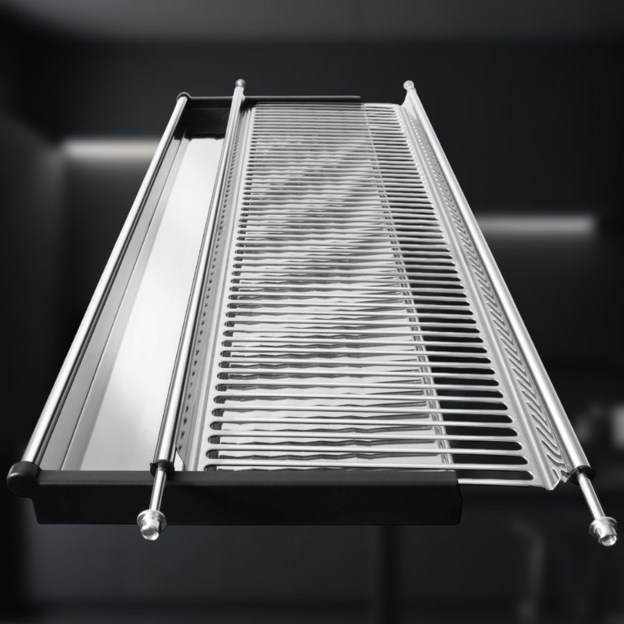 фото Посудосушитель из нержавеющей стали в шкаф 800 мм