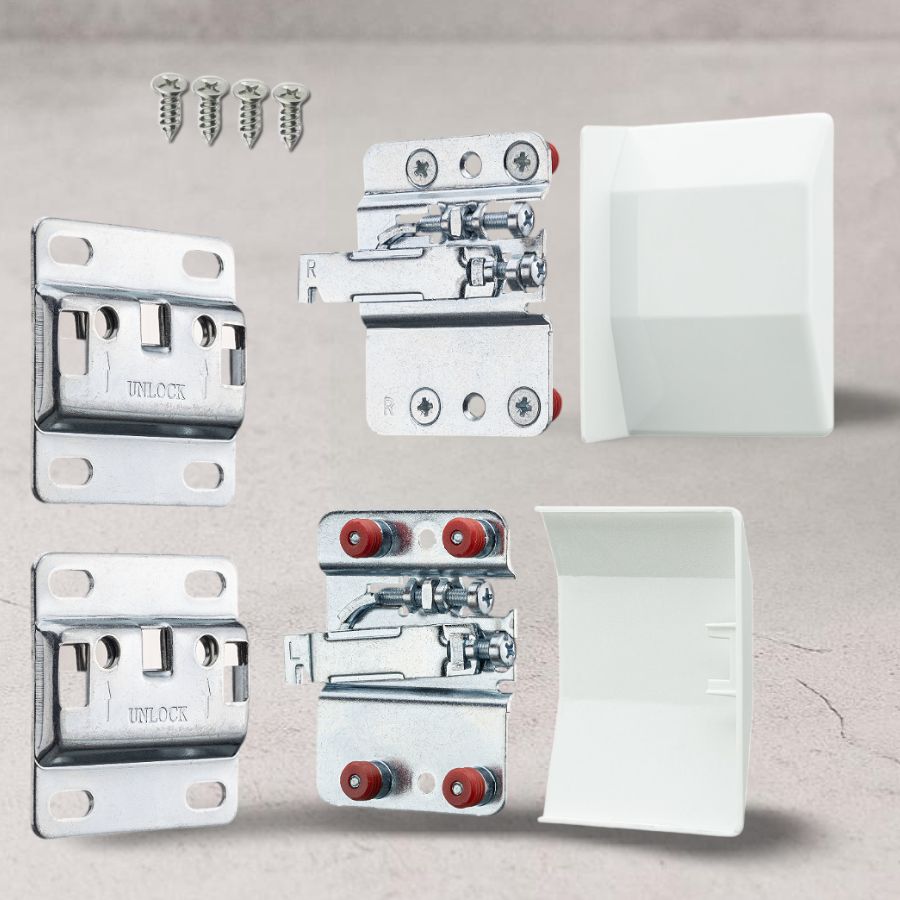 фото Подвеска каркаса регулируемая, комплект с площадками, белой заглушкой и винтами