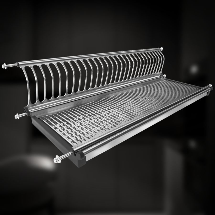 фото Посудосушитель одноуровневый из нержавеющей стали в шкаф 800 мм