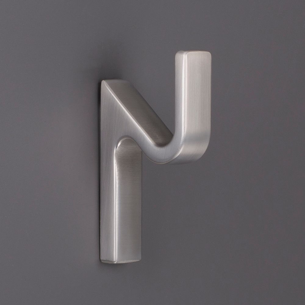 фото Крючок МЕРКУРИ однорожковый, никель матовый