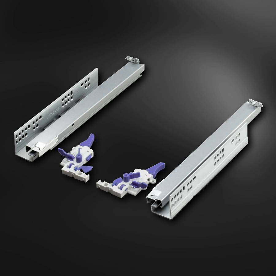 фото Направляющие 350 мм Unihopper скрытого типа с 3D регулировкой, открытие нажатием